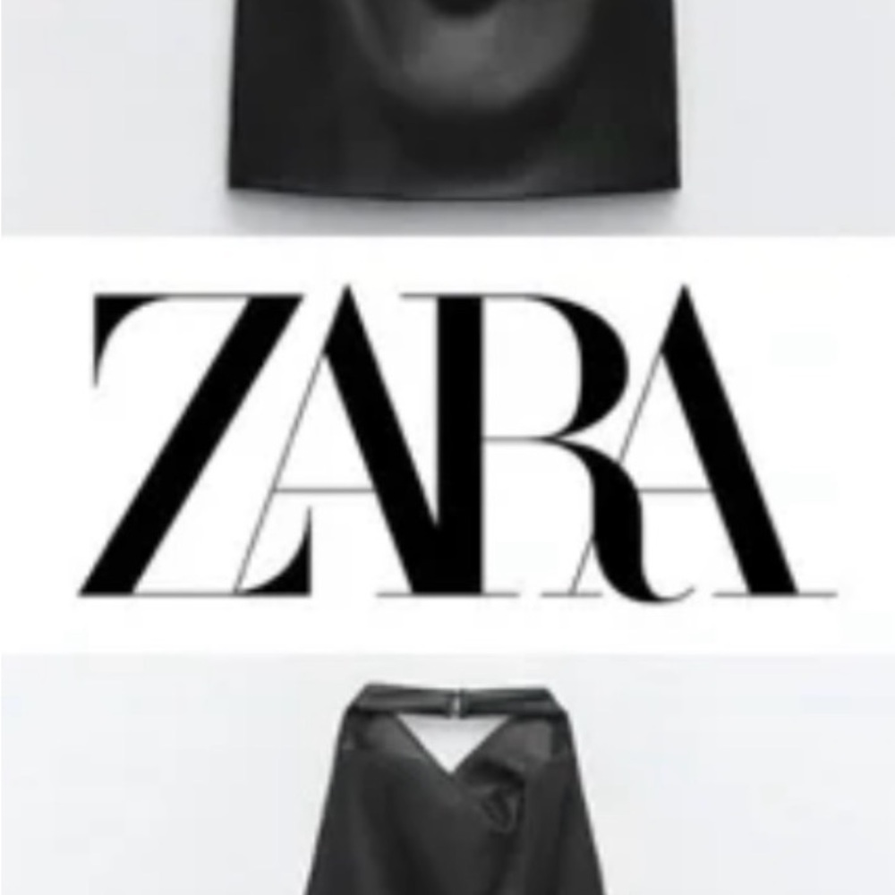 Zara Sleek Black Pencil Skirt